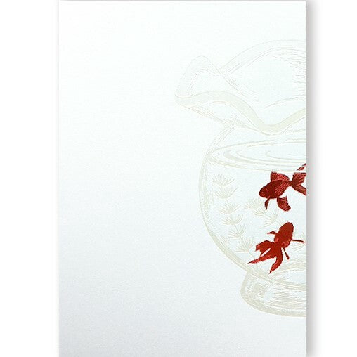 暑中はがき 定番 「金魚鉢」