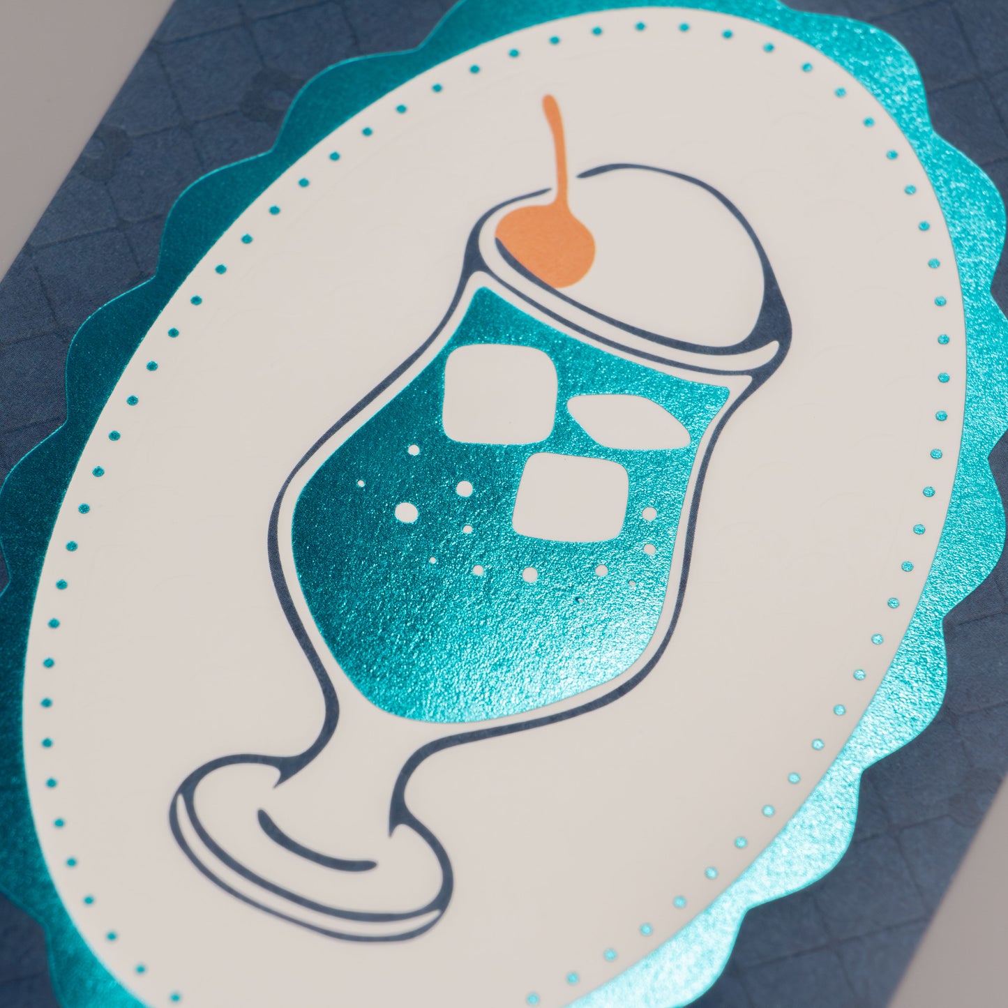 Cafe Nijirodo Cream Soda Postcard Quilting "Blue Hawaii"