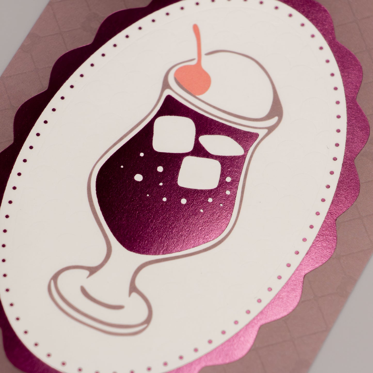 Cafe Nijirodo Cream Soda Postcard Quilting "Grape"