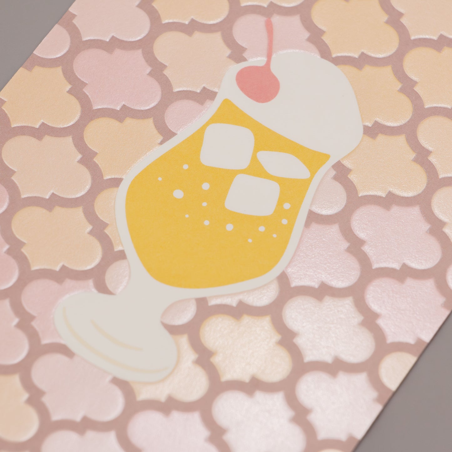 喫茶にじいろ堂 クリームソーダ ポストカード タイル「レモン」