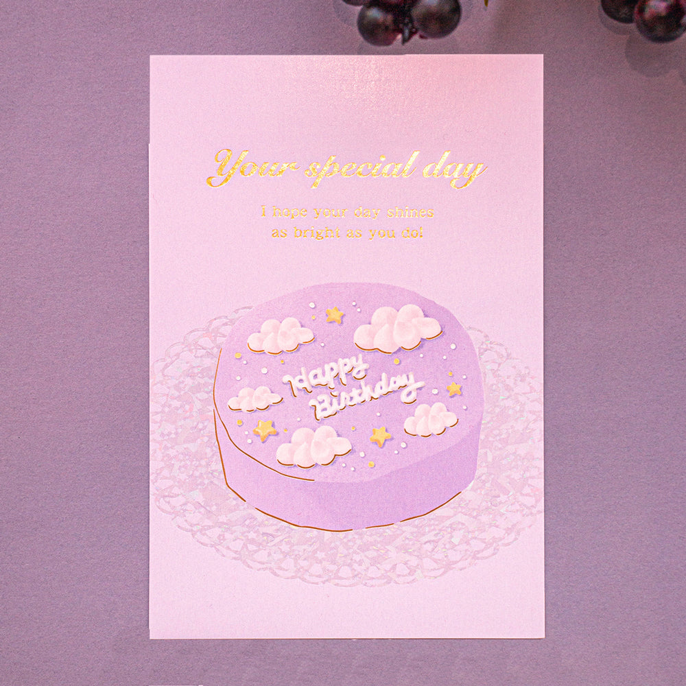 Birthday Card バースデーカード 「パープル」