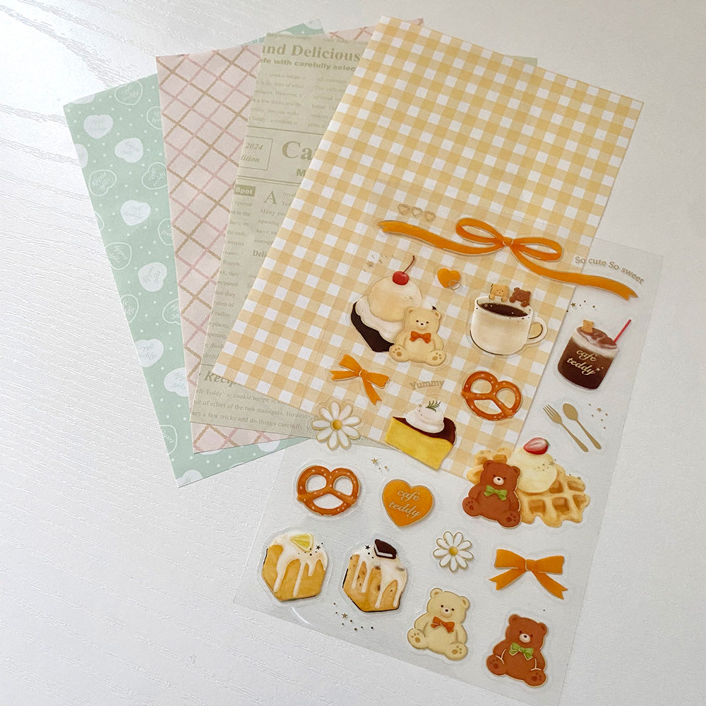 cafe teddy 手帳デコセット 「スイーツ」