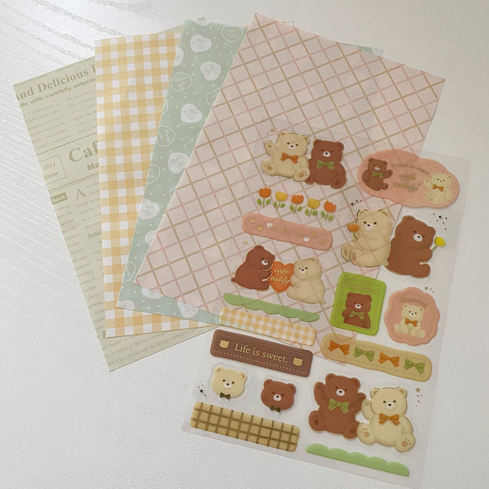 cafe teddy 手帳デコセット 「ウユココ」