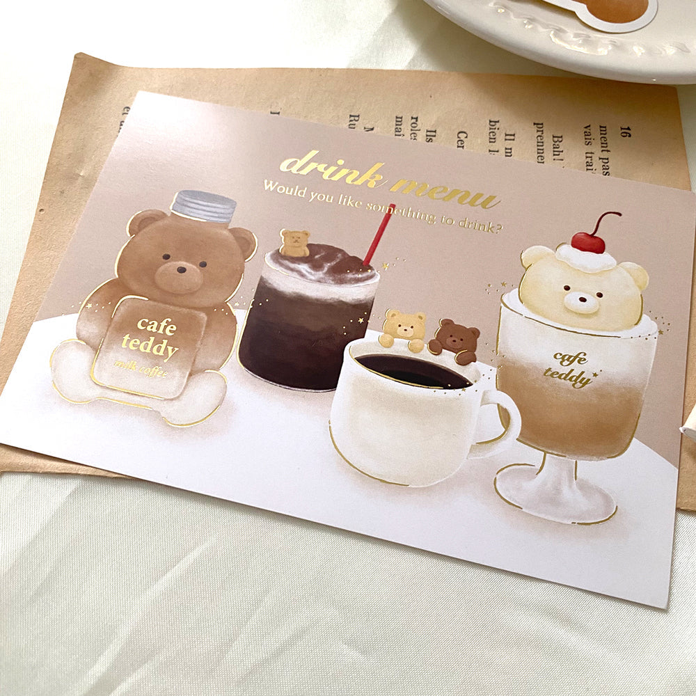 cafe teddy ポストカード 「ドリンク」