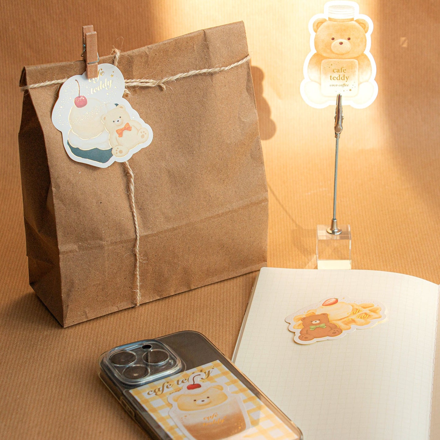 cafe teddy ステッカー 「ケーキ」