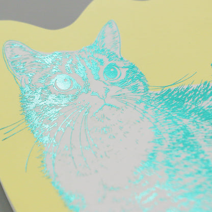 Cat Art Collection ダイカットメモ「わらび」