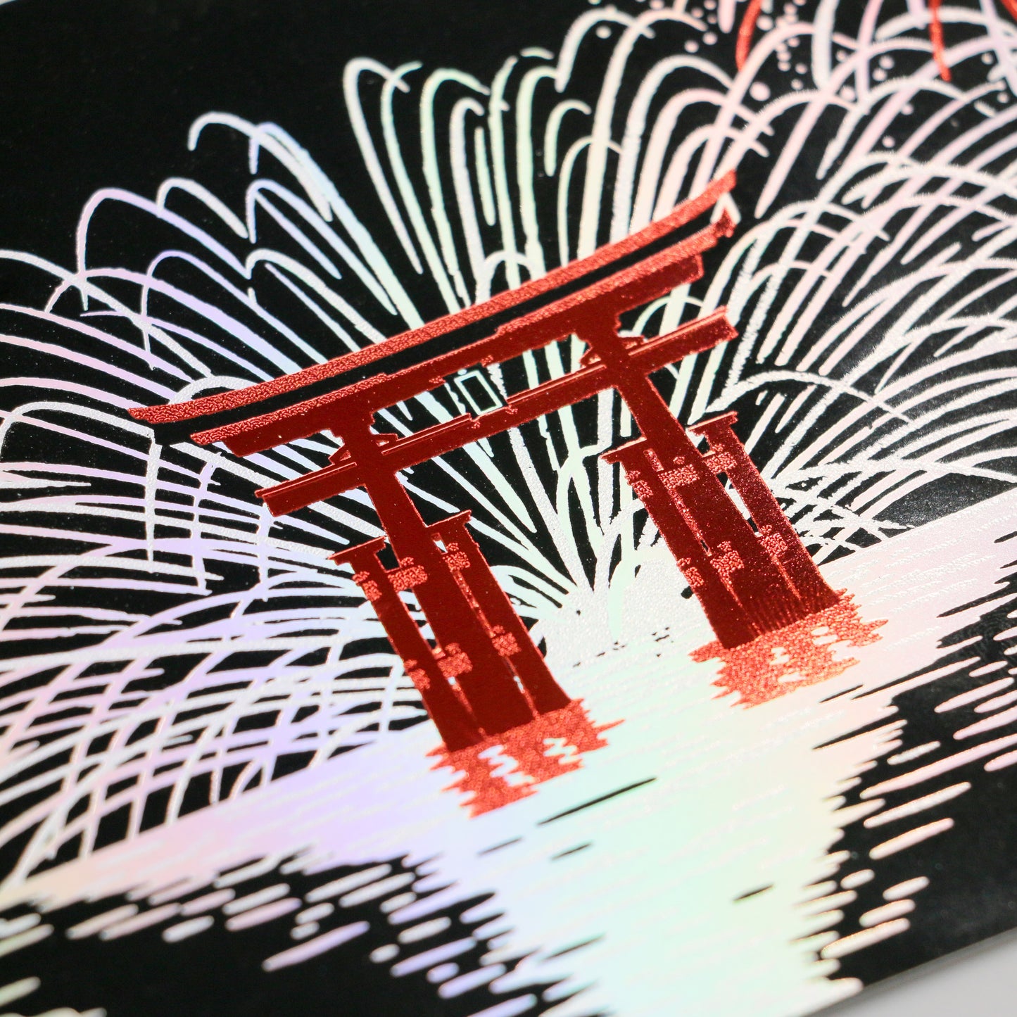日本名勝系列 宮島明信片「煙火」