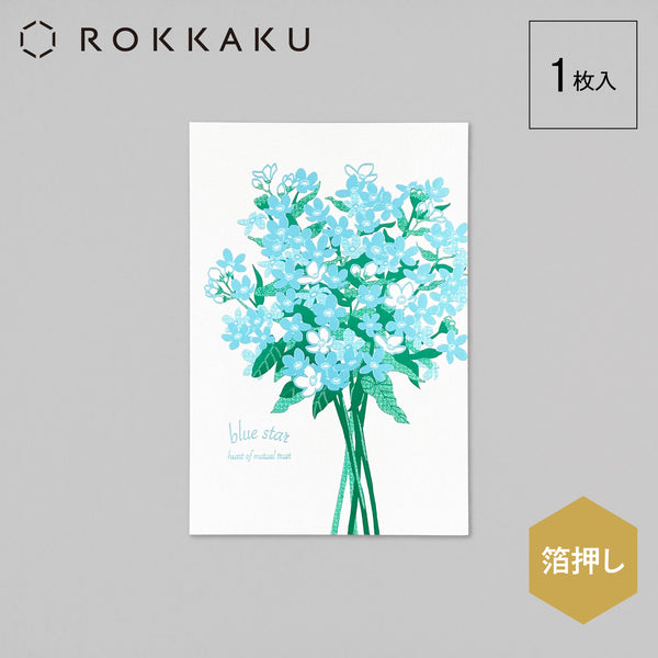 Hakuoshi Botanical Postcard "Blue Star"