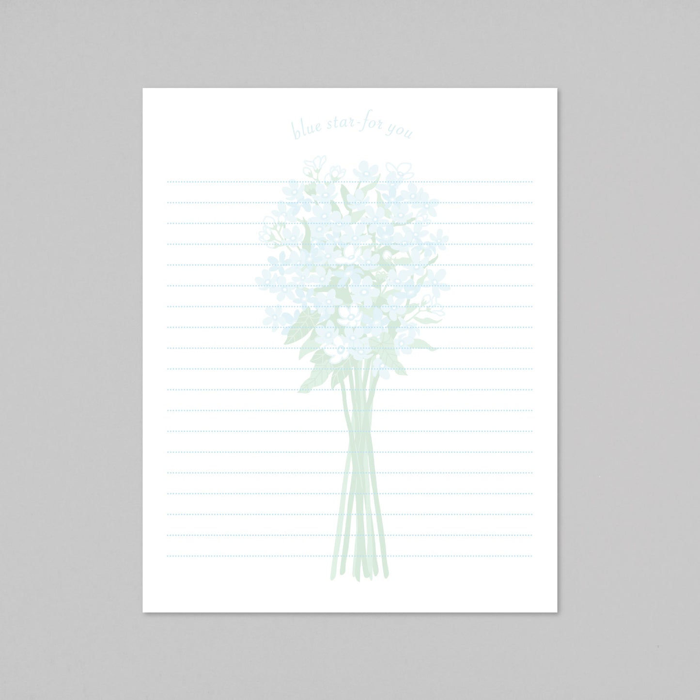 Hakuoshi Botanical レターセット 「ブルースター」