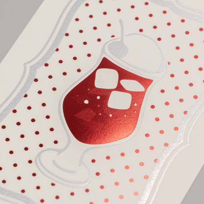 Cafe Nijirodo Cream Soda Postcard Frame "Strawberry"