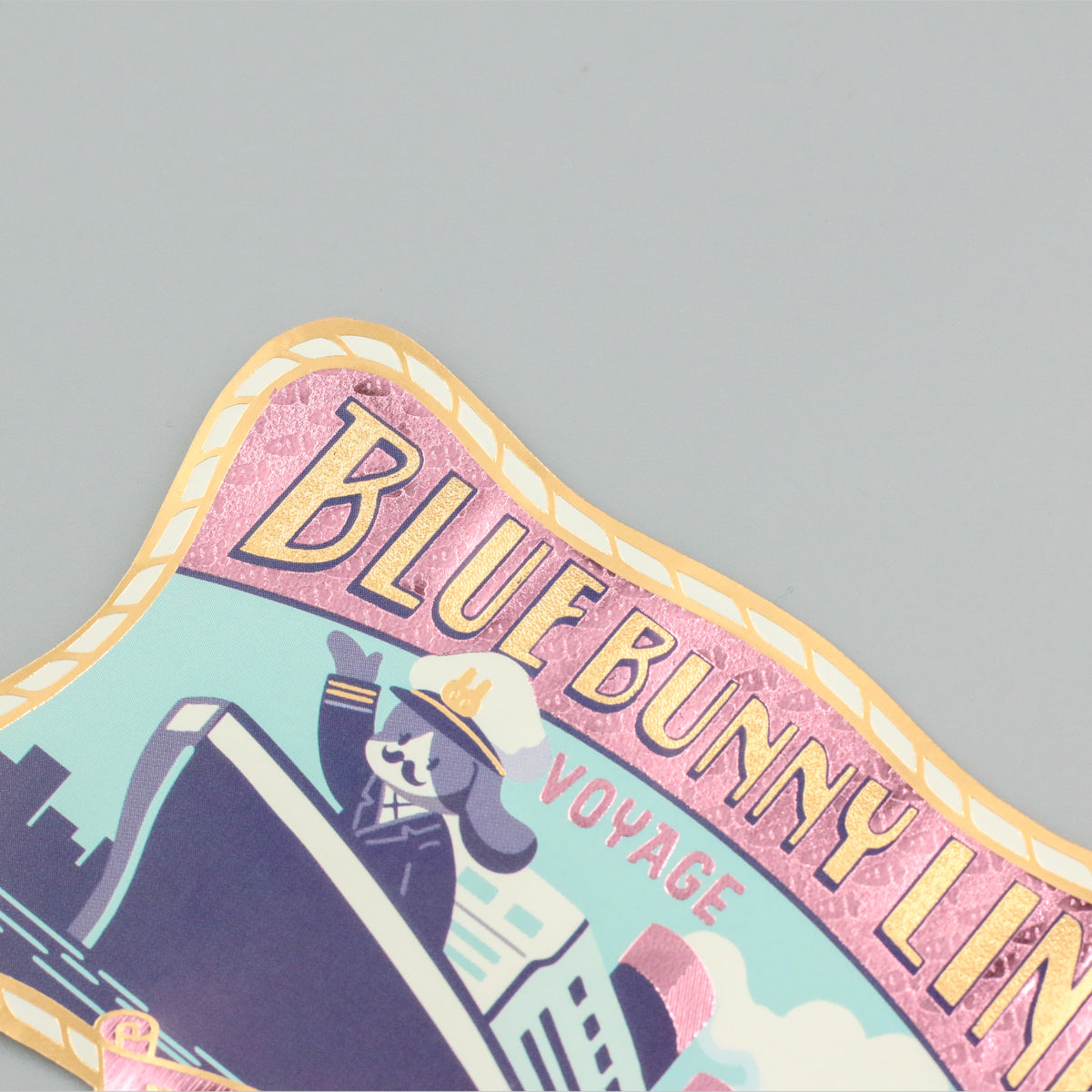 オビワン ステッカー「BLUE BUNNY LINE」