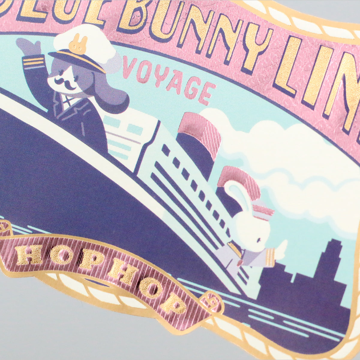 オビワン ステッカー「BLUE BUNNY LINE」