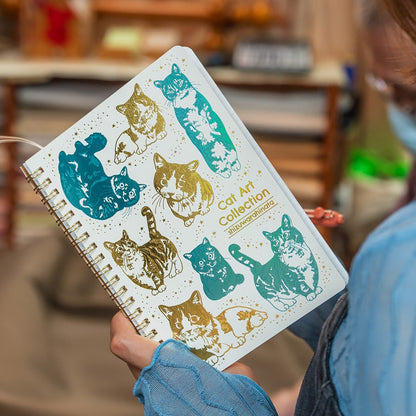 貓咪藝術收藏 B6線圈筆記本「SHIZUWARA HINATA 漫畫風」