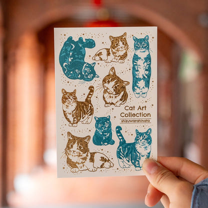 貓咪藝術收藏 B6線圈筆記本「SHIZUWARA HINATA 漫畫風」