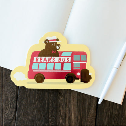 オビワン ダイカットポストカード「BUS TOURS」