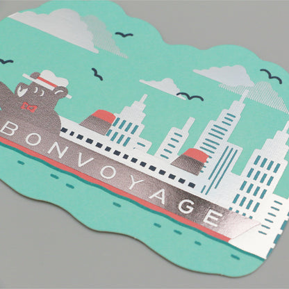 オビワン ダイカットポストカード「SHIPS TOURS」