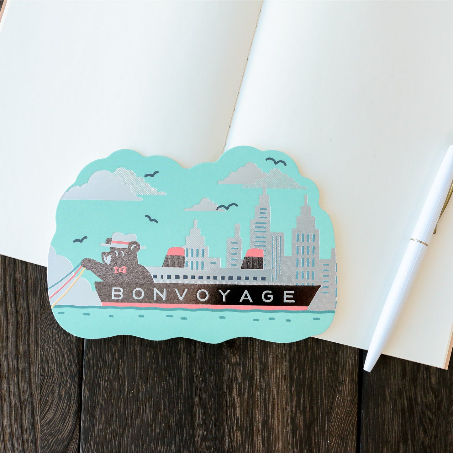 オビワン ダイカットポストカード「SHIPS TOURS」