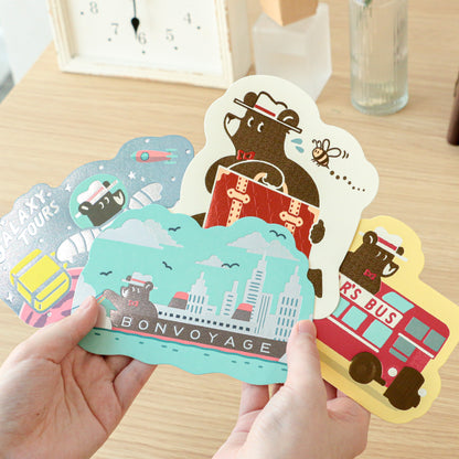 オビワン ダイカットポストカード「SHIPS TOURS」