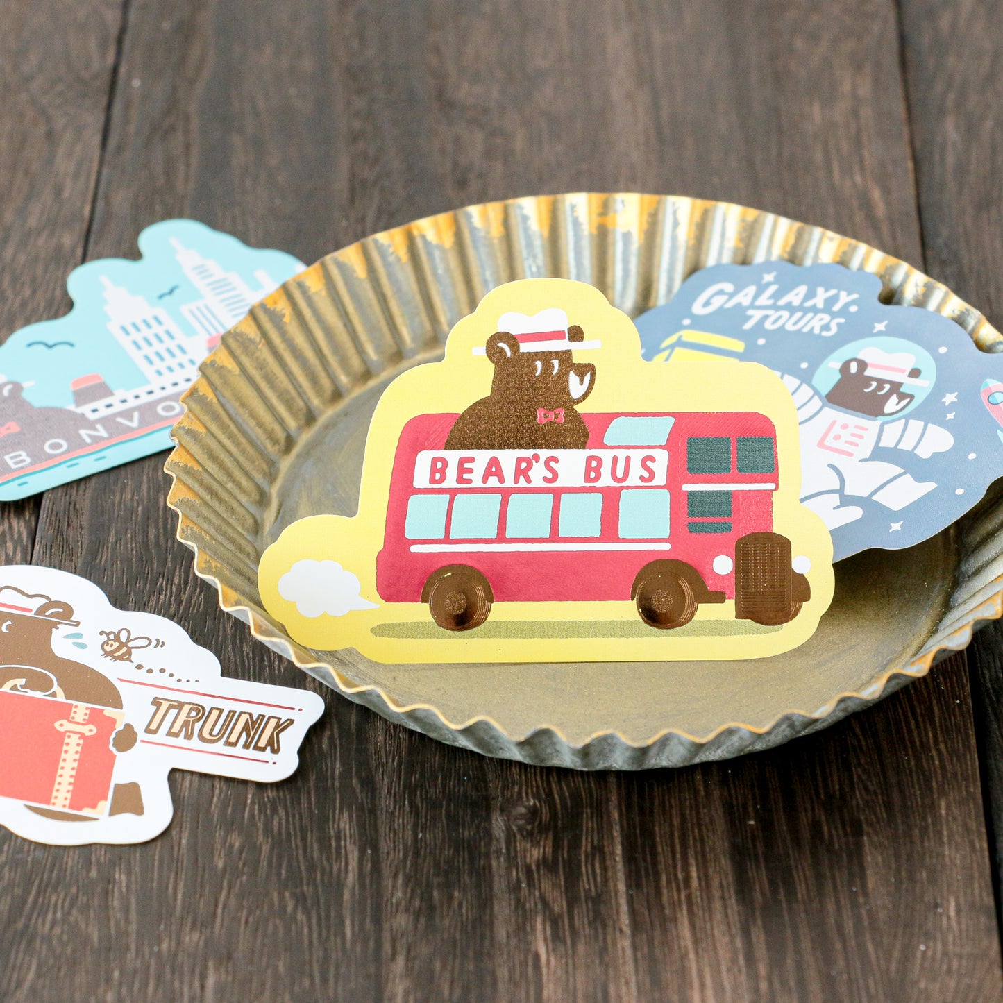 オビワン　ステッカー「BUS TOURS」