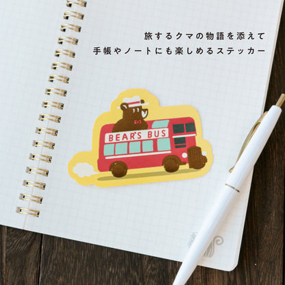 オビワン　ステッカー「BUS TOURS」