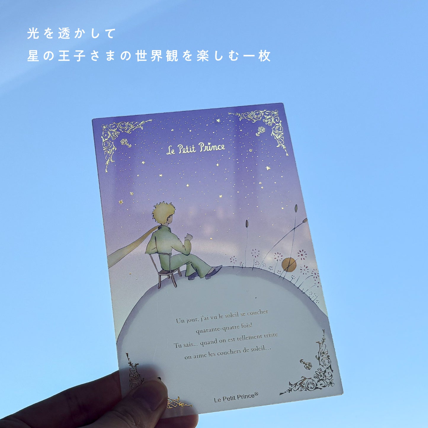 星の王子さま クリアカード 「夕日」