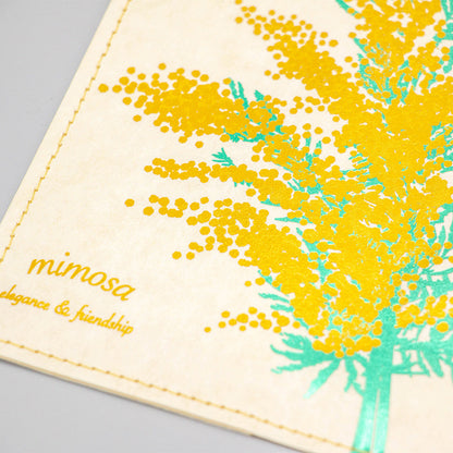 Hakuoshi Botanical ブックカバー 「ミモザ」