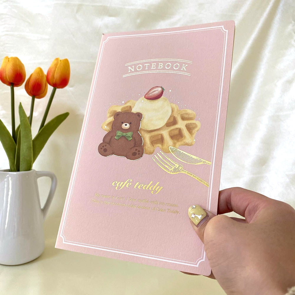 cafe teddy A5スリムノート 「ワッフル」