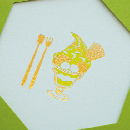 ROKKAKU CARD ごほうびスイーツ 「抹茶パフェ」
