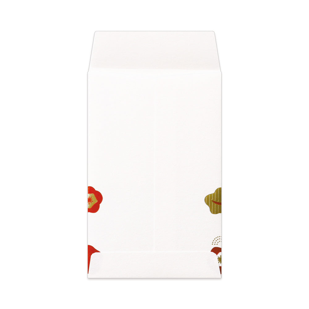 箔ぽち袋 縁起物ならべ 「千鳥・梅」