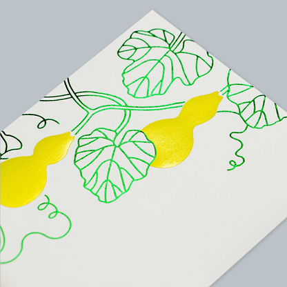 箔ぽち袋 花だより 「ひょうたん」