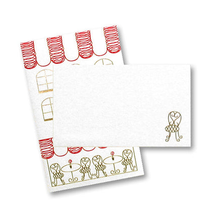 箔ぽち袋メッセージカード付き 街並み 「カフェ」