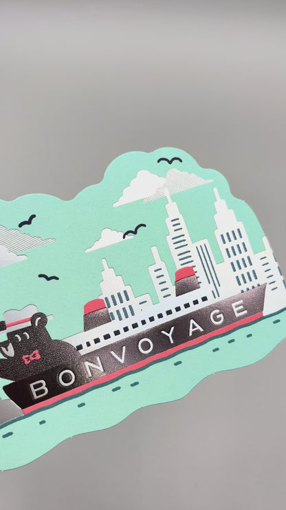 オビワン ダイカットポストカード「SHIPS TOURS」