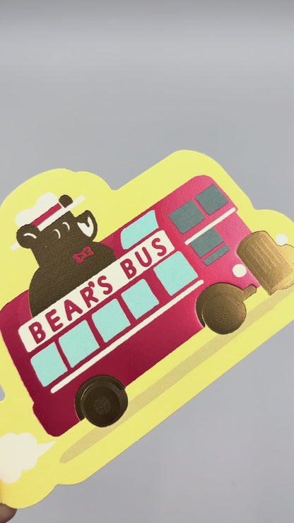オビワン ダイカットポストカード「BUS TOURS」
