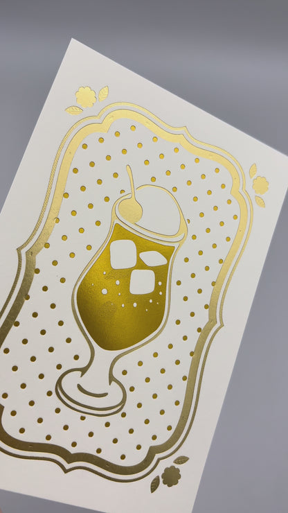 Cafe Nijirodo Cream Soda Postcard Frame "Lemon"