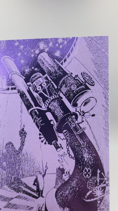 ムーミン谷の彗星 ポストカード「望遠鏡」