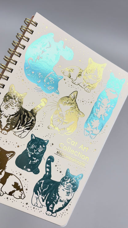 貓咪藝術收藏 B6線圈筆記本「SHIZUWARA HINATA 漫畫風」